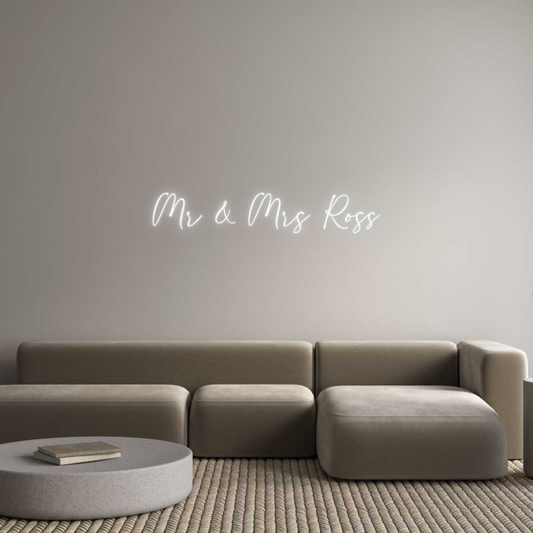 Custom Neon: Mr & Mrs Ross