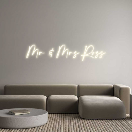 Custom Neon: Mr & Mrs Ross