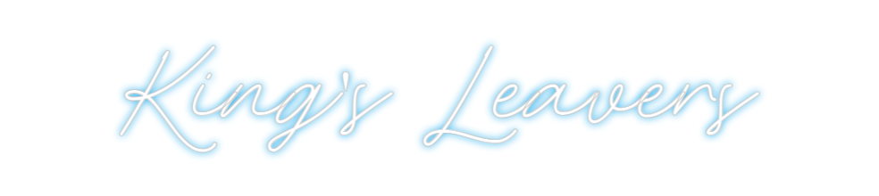 Custom Neon: King's Leavers
