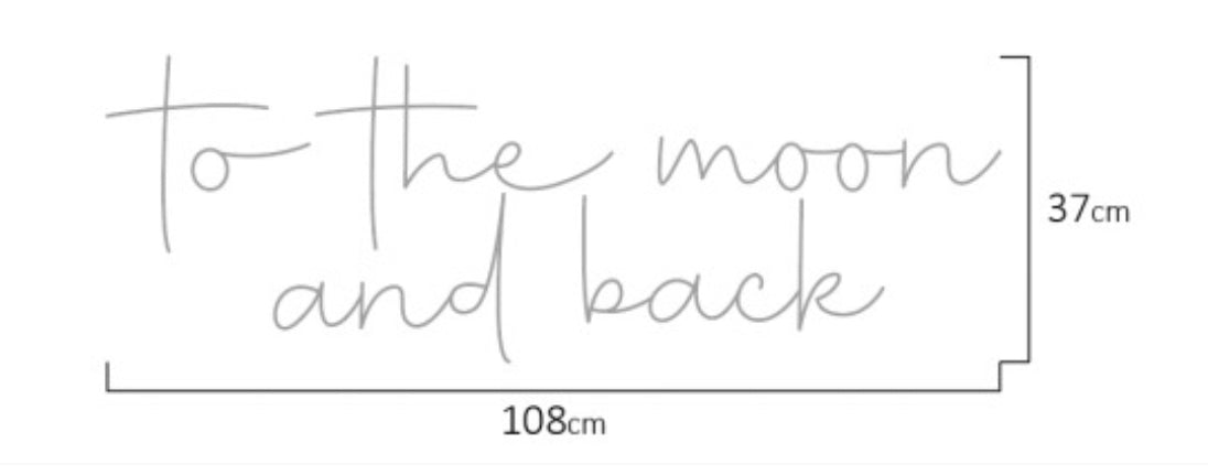 To the moon and back neon