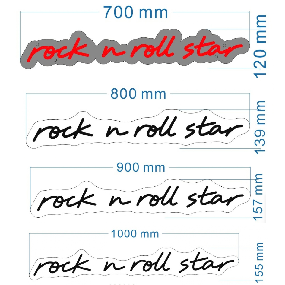 Rock n Roll Star Oasis Neon Sign