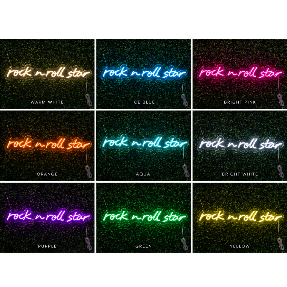 Rock n Roll Star Oasis Neon Sign
