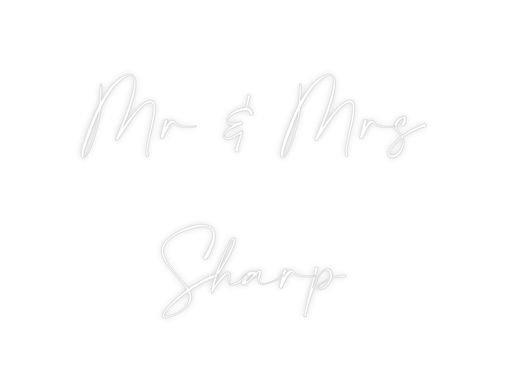 Custom Neon: Mr & Mrs 
Sh...