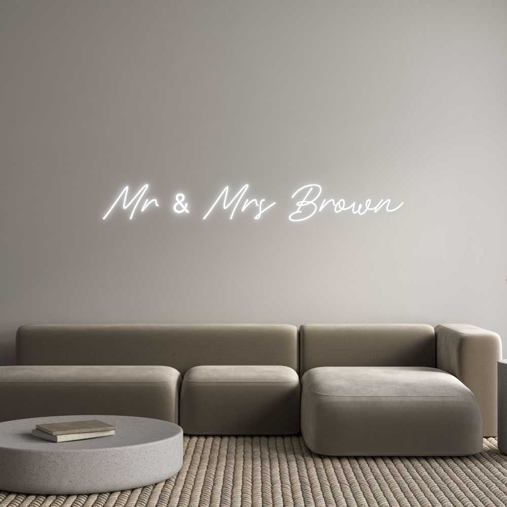 Custom Neon: Mr & Mrs Brown