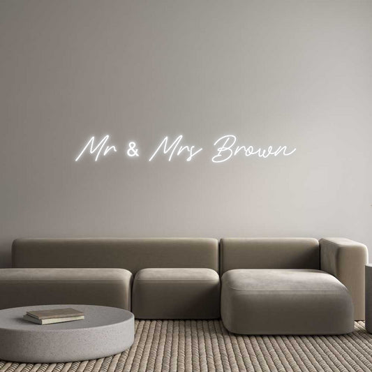 Custom Neon: Mr & Mrs Brown