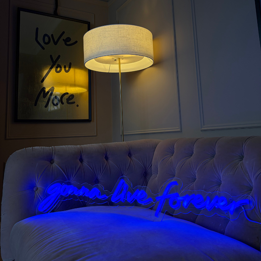 Gonna Live Forever Oasis Neon Sign